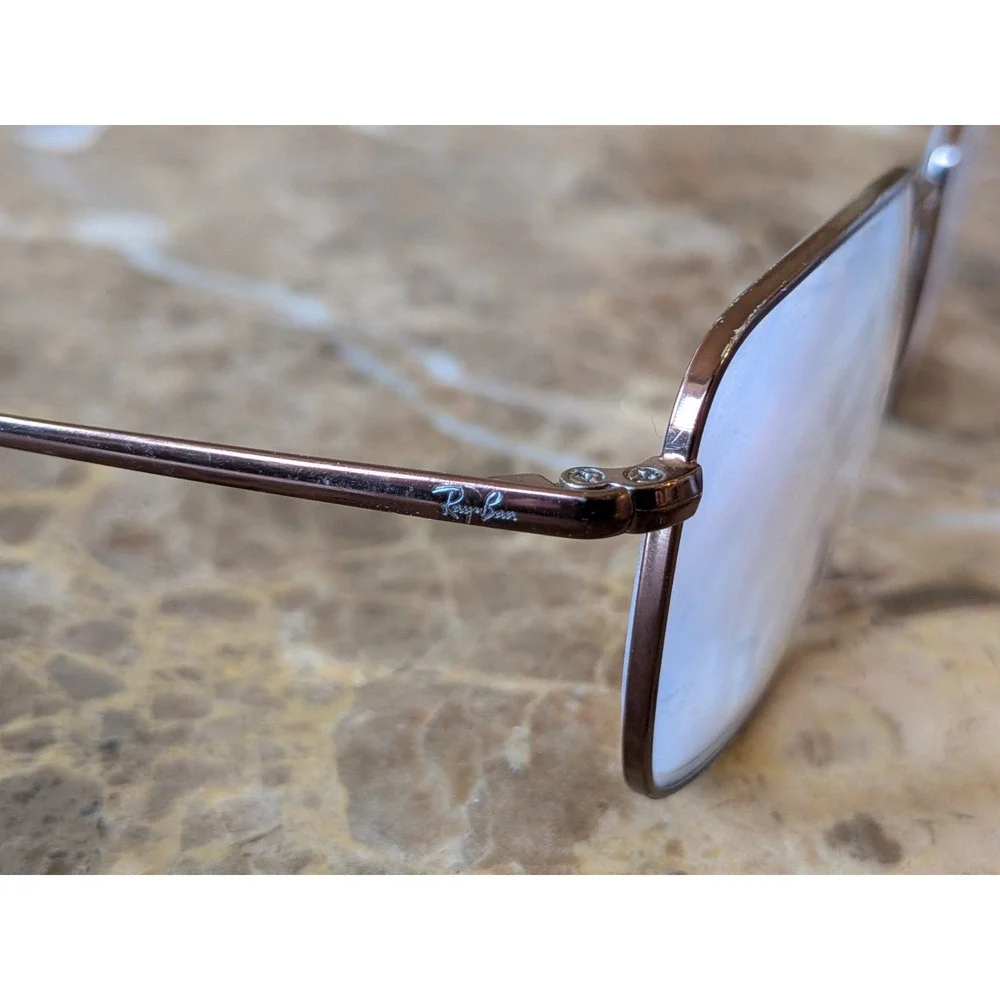 Ray-Ban Eyeglasses Frames RB6437 3038 Dark Brown Rectangle Full Rim 53-18-145
